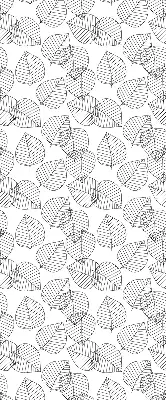 Roller blind for large windows drawn leaves pattern