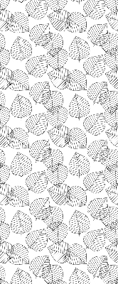 Roller blind for large window Drawn leaves