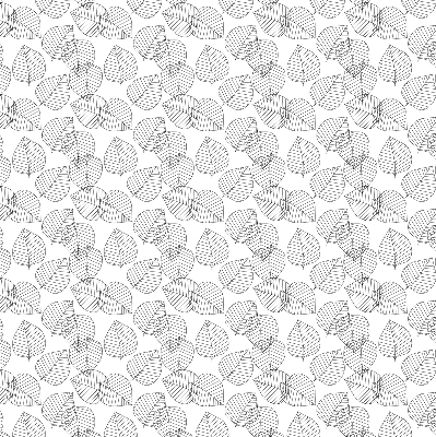 Roller blind for large windows drawn leaves pattern