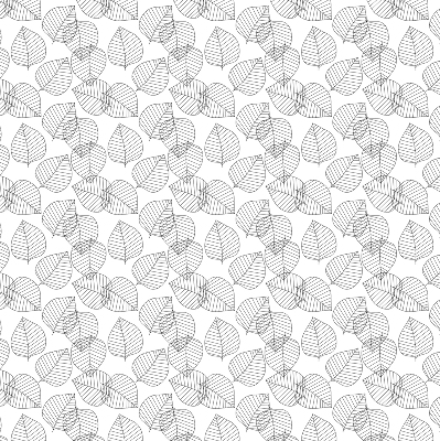 Roller blind for large window Drawn leaves