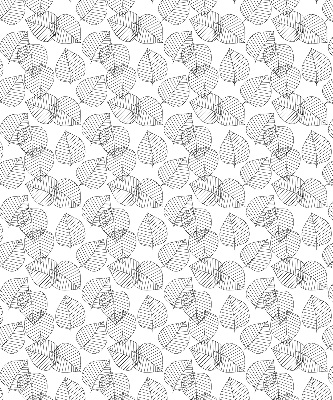 Roller blind for large window Drawn leaves