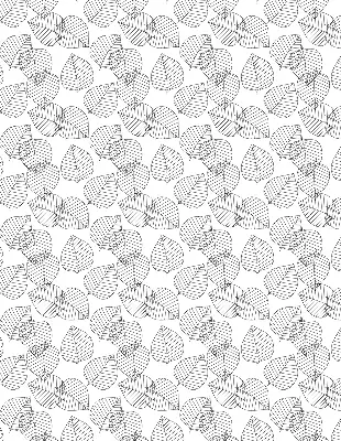 Roller blind for large windows drawn leaves pattern