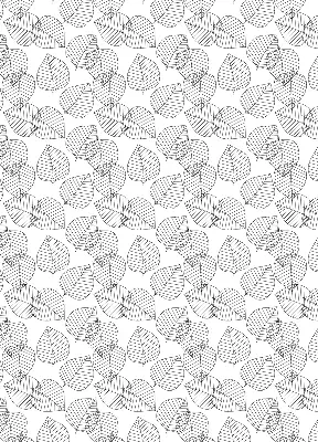 Roller blind for large windows drawn leaves pattern