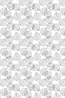 Roller blind for large windows drawn leaves pattern