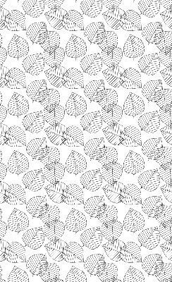 Roller blind for large window Drawn leaves