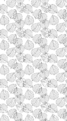Roller blind for large window Drawn leaves