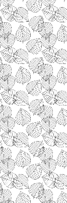 Roller blind for large window Drawn leaves