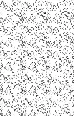 Roller blind for large windows drawn leaves pattern