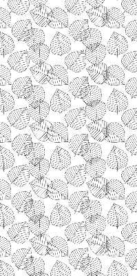 Roller blind for large window Drawn leaves