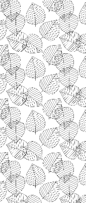 Roller blind for large window Drawn leaves
