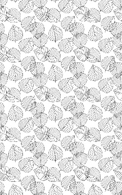 Roller blind for large window Drawn leaves