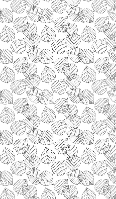 Roller blind for large window Drawn leaves