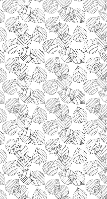 Roller blind for large window Drawn leaves