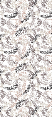Fabric roller blind with plant leaves print