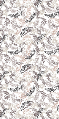 Fabric roller blind with plant leaves print