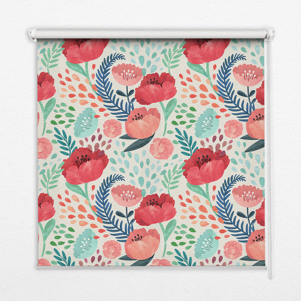 Roller blind for large window Poppy