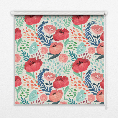 Roller blind for large window Poppy