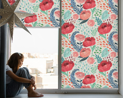 Roller blind for large window Poppy