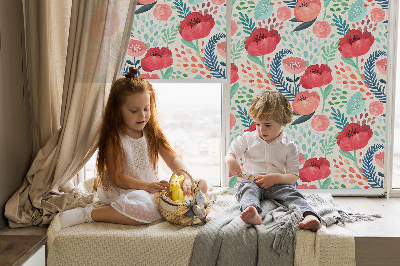 Poppy roller blind for large windows