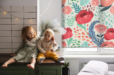 Roller blind for large window Poppy