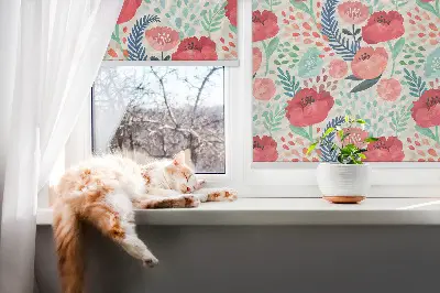 Poppy roller blind for large windows