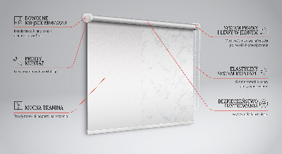 Fabric roller blind White marble