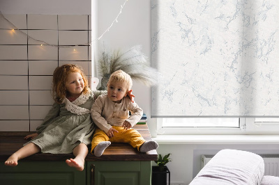Fabric roller blind White marble