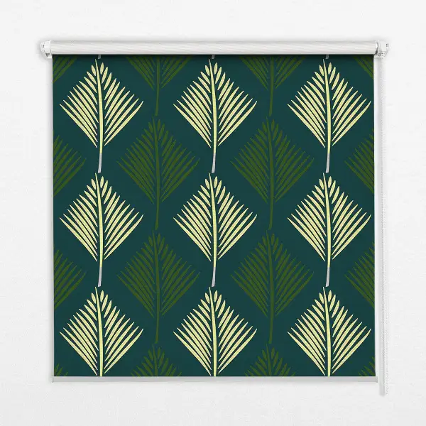Modern roller blind with plants print