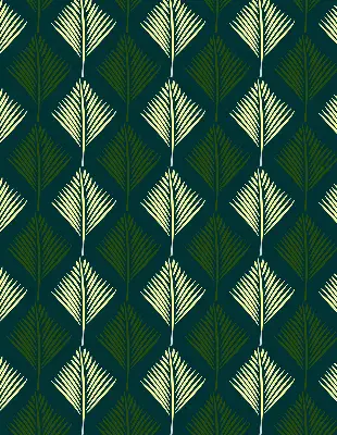 Modern roller blind with plants print