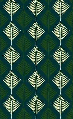 Modern roller blind with plants print