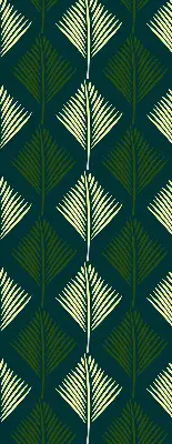 Modern roller blind with plants print