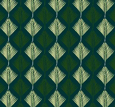 Modern roller blind with plants print