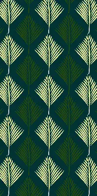 Modern roller blind with plants print