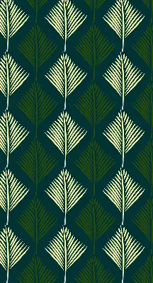 Modern roller blind with plants print