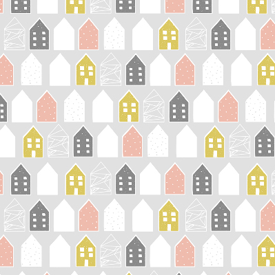 Roller blind for large window Drawn houses