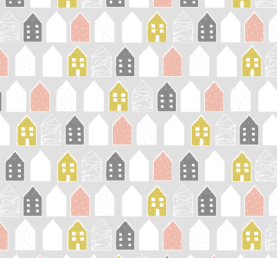 Roller blind for large window Drawn houses