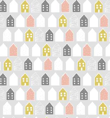 Roller blind for large window Drawn houses