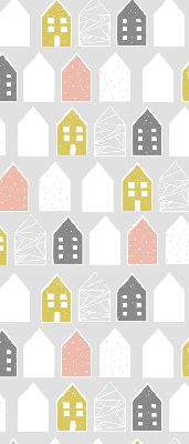 Roller blind for large window Drawn houses