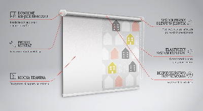 Roller blind for large window Drawn houses