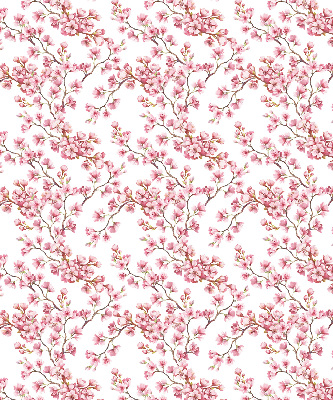 Fabric roller blind Pink petals of buds on the tree