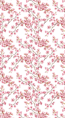Fabric roller blind Pink petals of buds on the tree