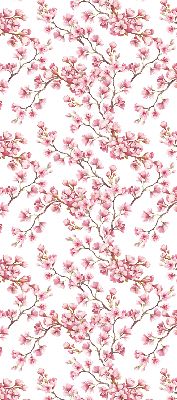 Fabric roller blind Pink petals of buds on the tree