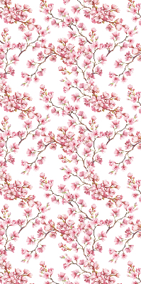 Fabric roller blind Pink petals of buds on the tree