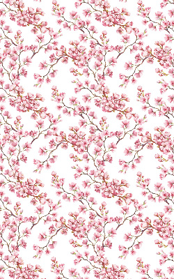 Fabric roller blind Pink petals of buds on the tree