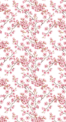 Fabric roller blind Pink petals of buds on the tree