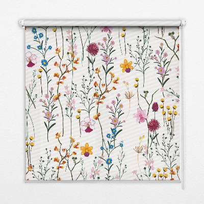 Modern roller blind Colorful flowers