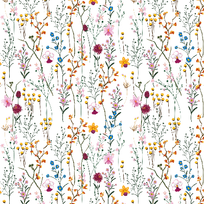 Modern roller blind Colorful flowers