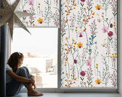 Modern roller blind Colorful flowers