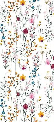 Modern roller blind with a colorful floral pattern