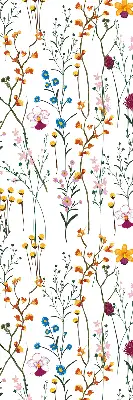 Modern roller blind with a colorful floral pattern